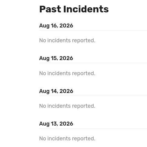 Incidents Report